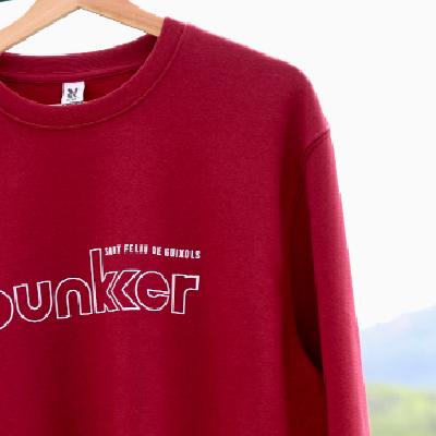 Sudadera Búnker Granate-sin capucha